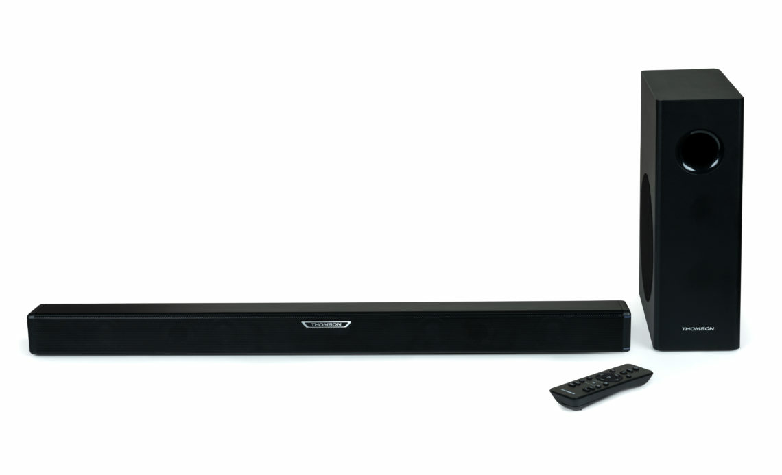 foto del prodotto thomson sound bar sub 2.1 bt 5.0 300w black sb350bts