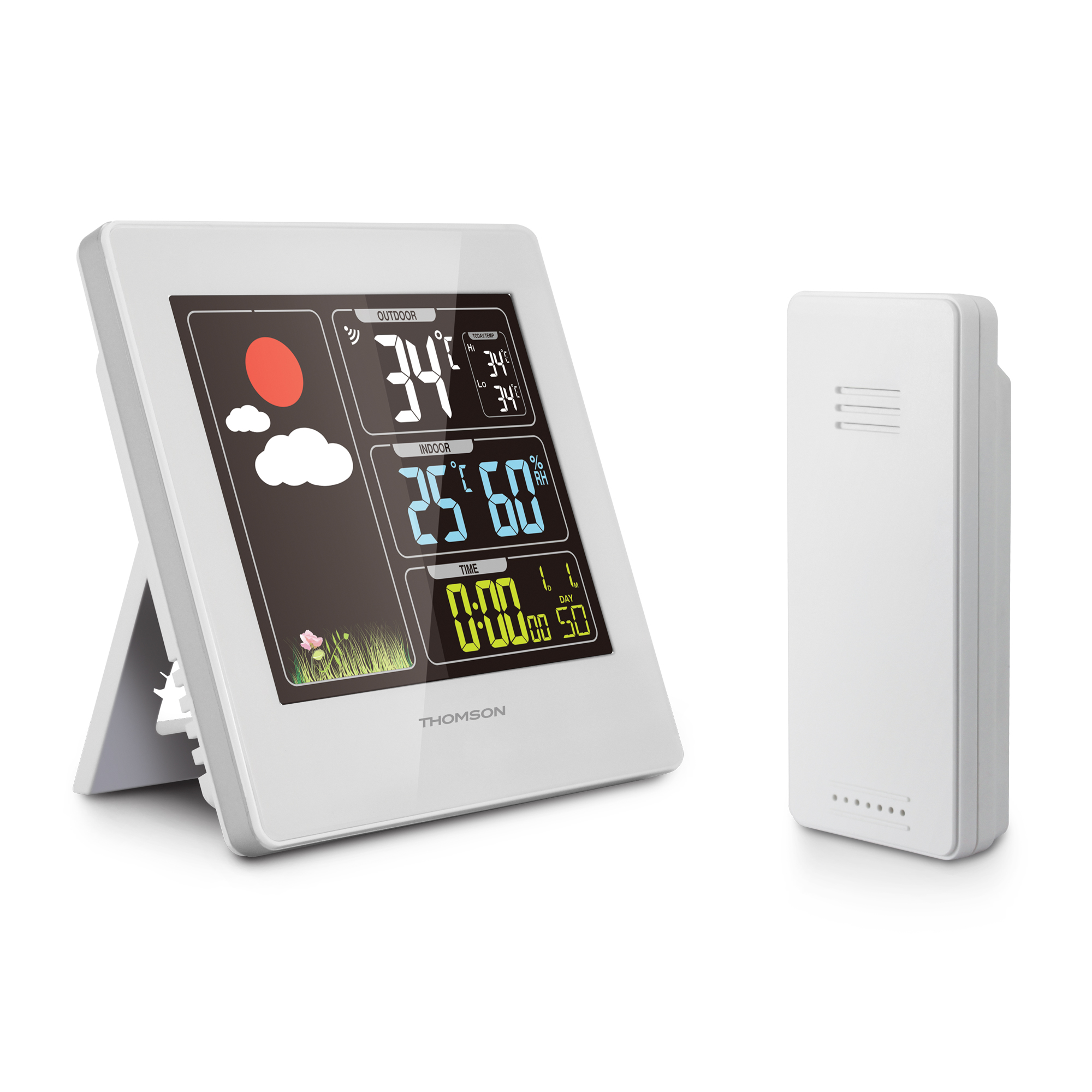 foto del prodotto thomson stazione meteorologica wireless a colori retroilluminata con sonda esterna