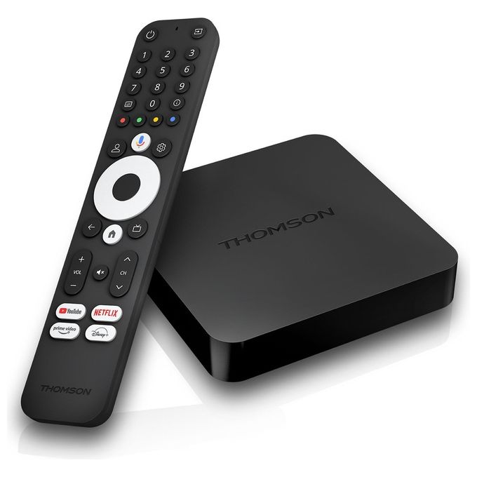 foto del prodotto thomson streaming box ultra hd android con risoluzione avanzata e integrazione smart 4k
