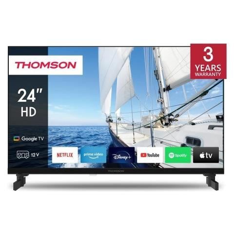 foto del prodotto thomson tv led 24 24hg2s14c smart google tv dvb t2 s2 hd ci 3xhdmi 2xusb anche 12v telecomando retro illuminato vesa