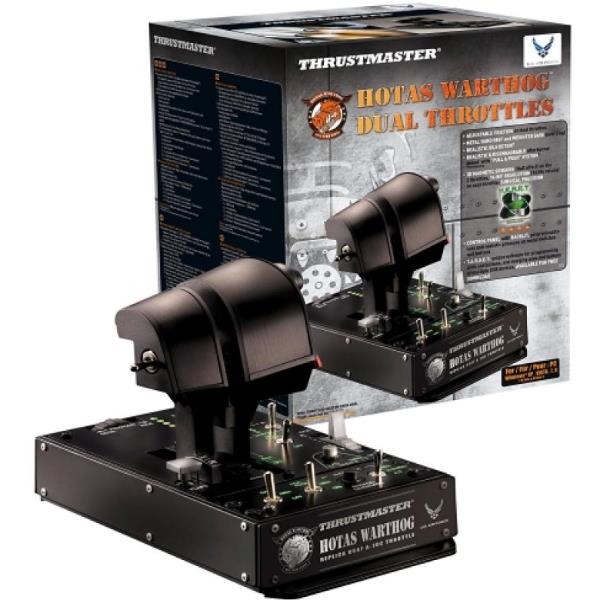 foto del prodotto thrustmaster hotas warthog dual throttles simulazione di volo pc usb nero