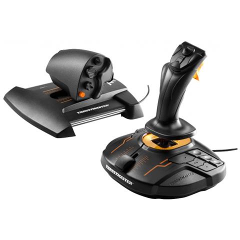 foto del prodotto thrustmaster t.16000m fcs hotas joystick mac,pc analogico digitale usb nero, arancione
