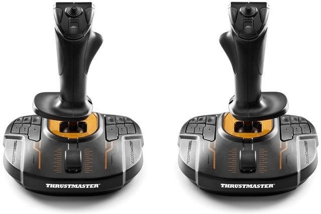 foto del prodotto thrustmaster t.16000m fcs space sim duo joystick pc analogico digitale usb nero, arancione