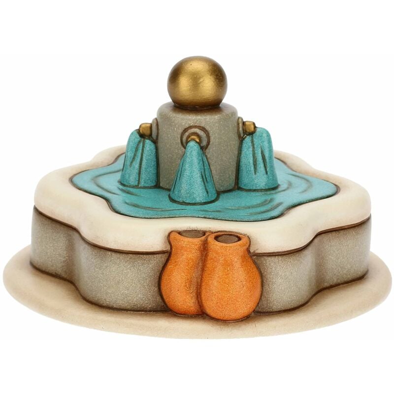 foto del prodotto thun presepe 2022 statuina presepe fontana in ceramica decorata a mano linea presepe classico 12x12x7 cm h