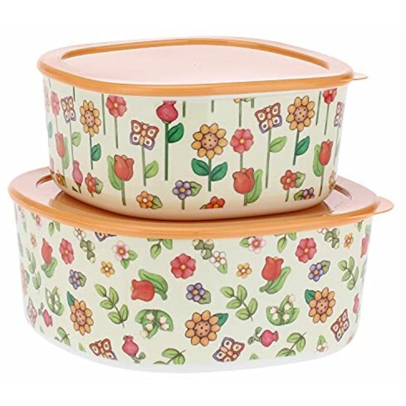 foto del prodotto thun - set 2 contenitori cucina - arancione - cucina, altro per la cucina - idea regalo - linea country - melammina, pe - contenitore grande