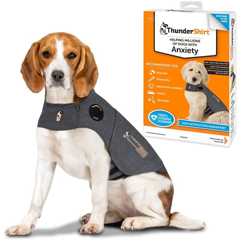 foto del prodotto thundershirt cappottino calmante per cani taglia m riduce ansia e stress da rumori forti, ansia da separazione, viaggi e comportamenti stressanti