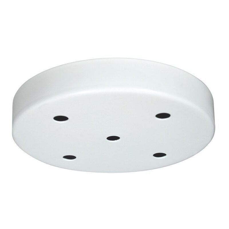 foto del prodotto tibelec rosone da soffitto a 5 cavi bianco, diam. 15 centimetri