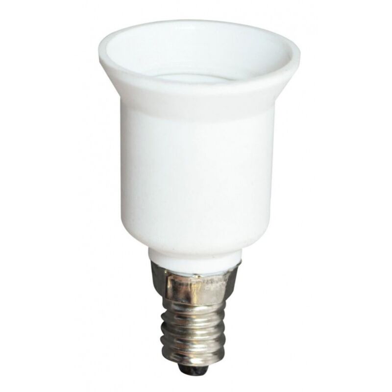 foto del prodotto tibelec trasformatore presa da e14 a e27 bianco 60 w