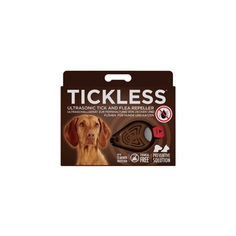 foto del prodotto tickless ultrasonic repeler ictus per cani brown