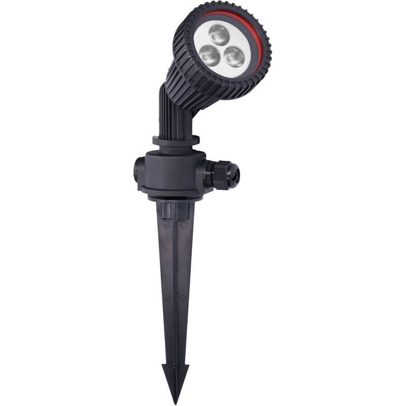 foto del prodotto tidian faretto da giardino per esterni con ip65. proiettore con picchetto per prato. per lampadina gu10. colore nero