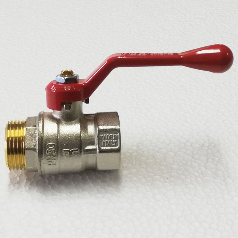 foto del prodotto tiemme 1 valvola sfera saracinesca mf leva lunga rossa