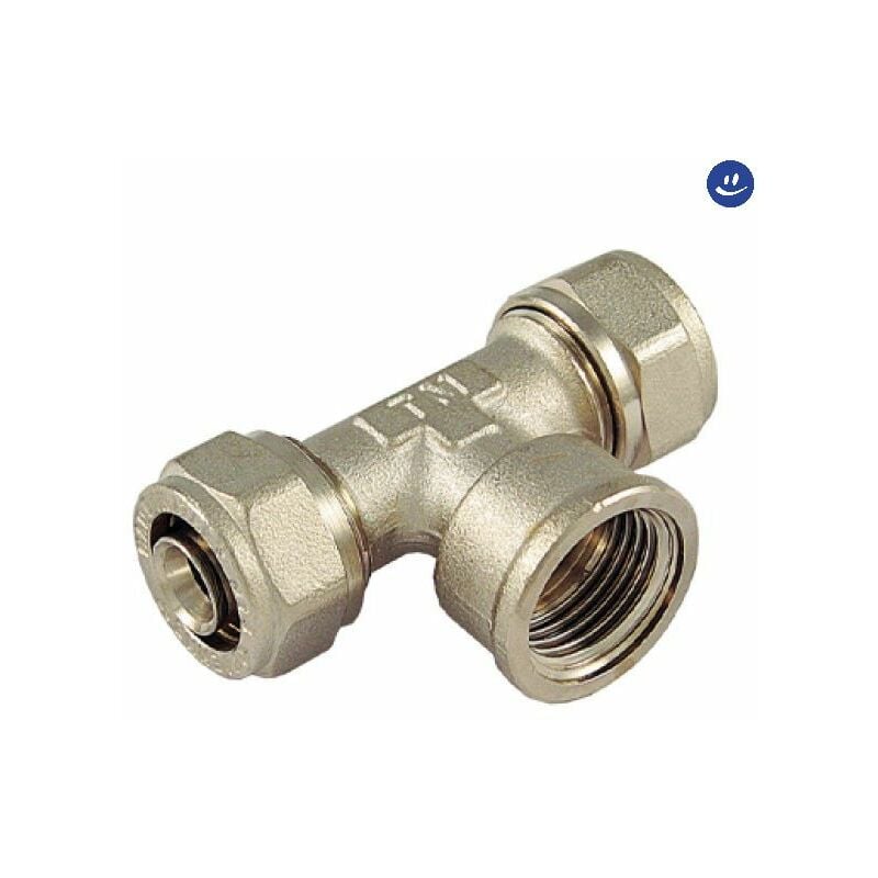 foto del prodotto tiemme - raccordo a t femmina per tubo multistrato modello al-cobrapex 3 4 26