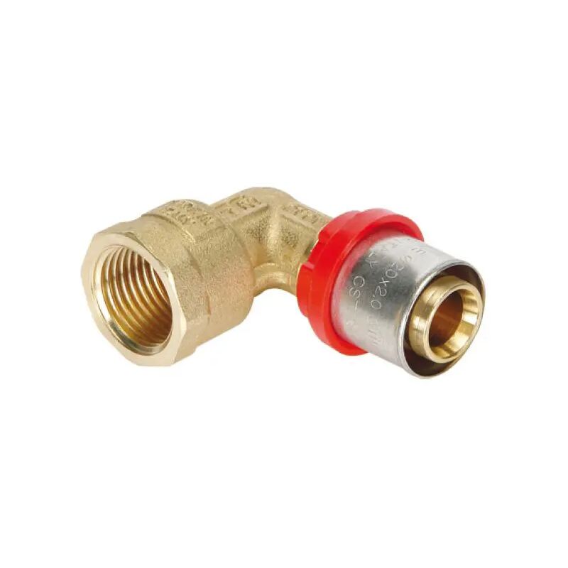 foto del prodotto tiemme raccordo curvo femmina a pressare per tubo multistrato modello cobrapress 3 4 26x3