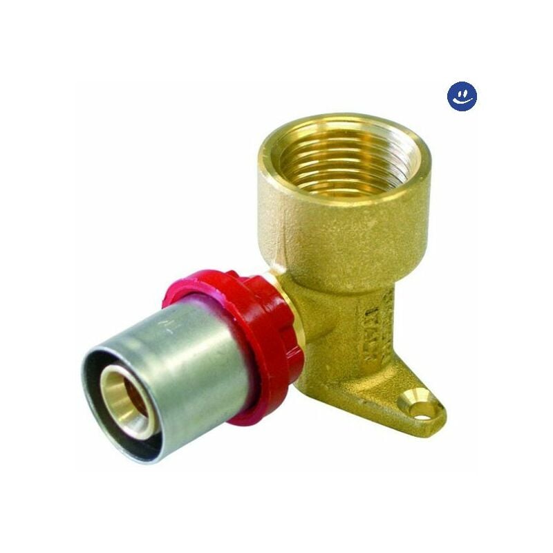 foto del prodotto tiemme raccordo curvo femmina flangiato corto per tubo multistrato a pressare h 40mm modello al cobrapex 1 2 20