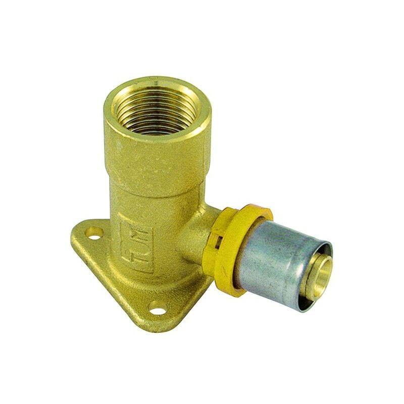 foto del prodotto tiemme raccordo curvo femmina flangiato h 53 16 x 1 2 per multistrato per gas