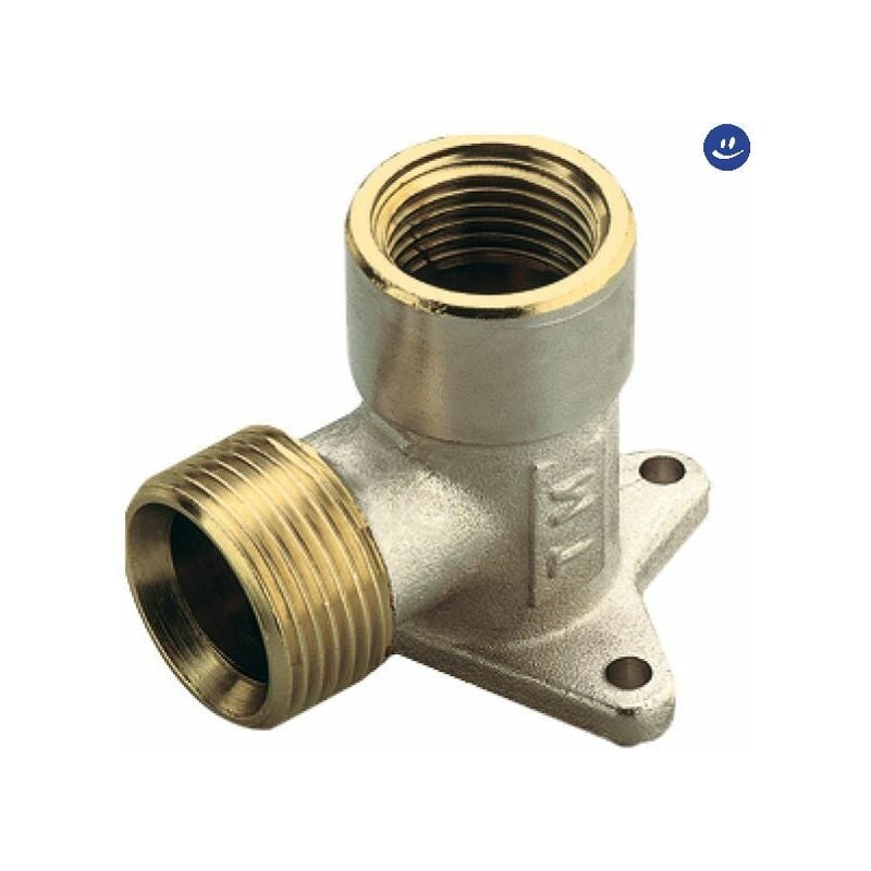 foto del prodotto tiemme raccordo curvo femmina flangiato in ottone giallo modello waterblock gn 3 4