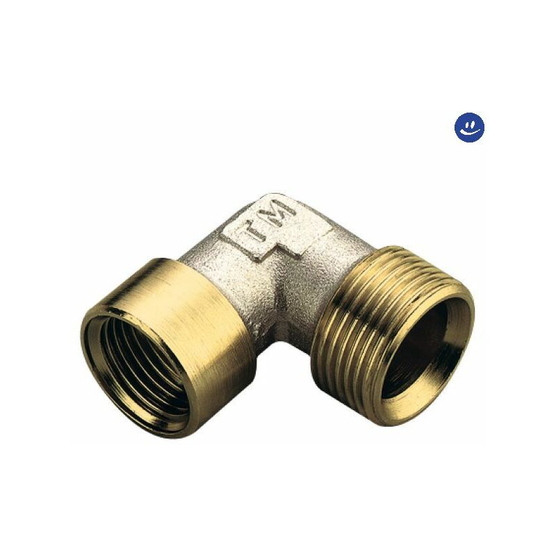 foto del prodotto tiemme raccordo curvo femmina in ottone giallo modello waterblock gn 1 2 18