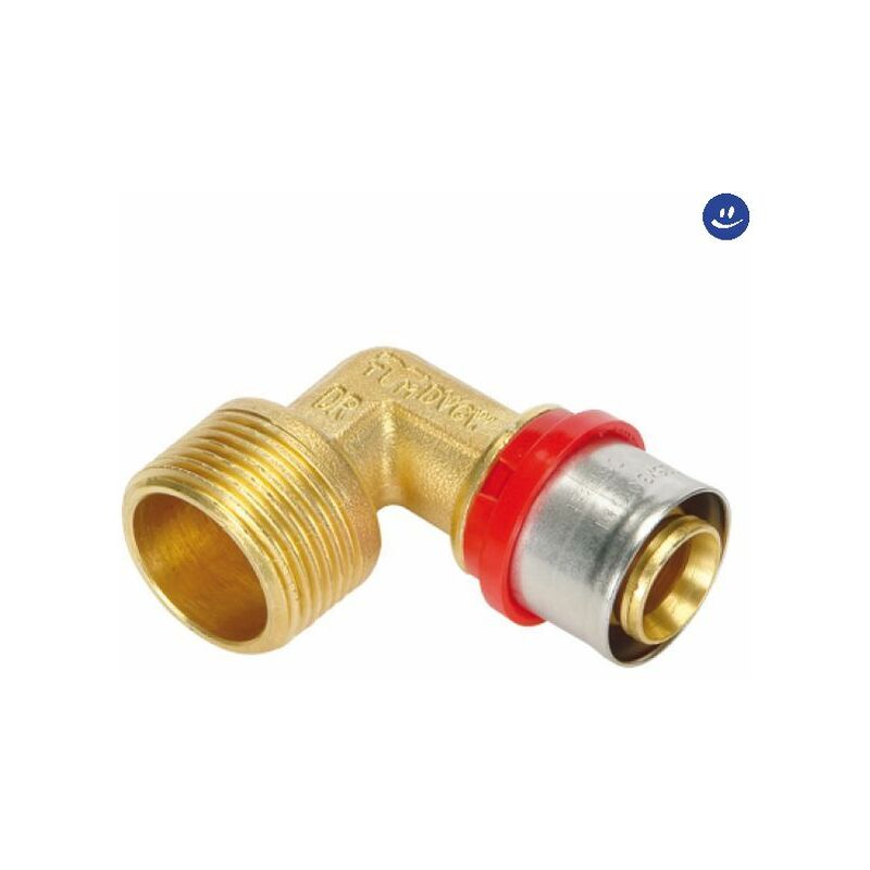 foto del prodotto tiemme raccordo curvo maschio per tubo multistrato a pressare modello al cobrapex 1 32