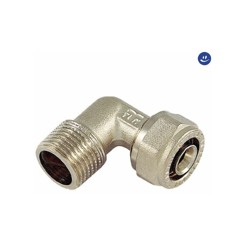 foto del prodotto tiemme raccordo curvo maschio per tubo multistrato modello al cobrapex 1 2 20
