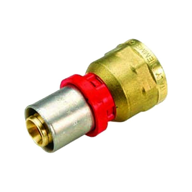 foto del prodotto tiemme - raccordo diritto femmina per tubo multistrato a pressare modello al-cobrapex 1/2 16 raccorderie spa