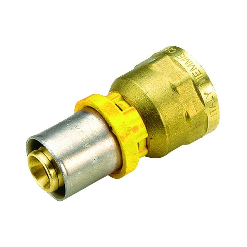 foto del prodotto tiemme raccordo diritto femmina per tubo multistrato a pressare per gas modello al cobrapex 1 2 16 raccorderie spa