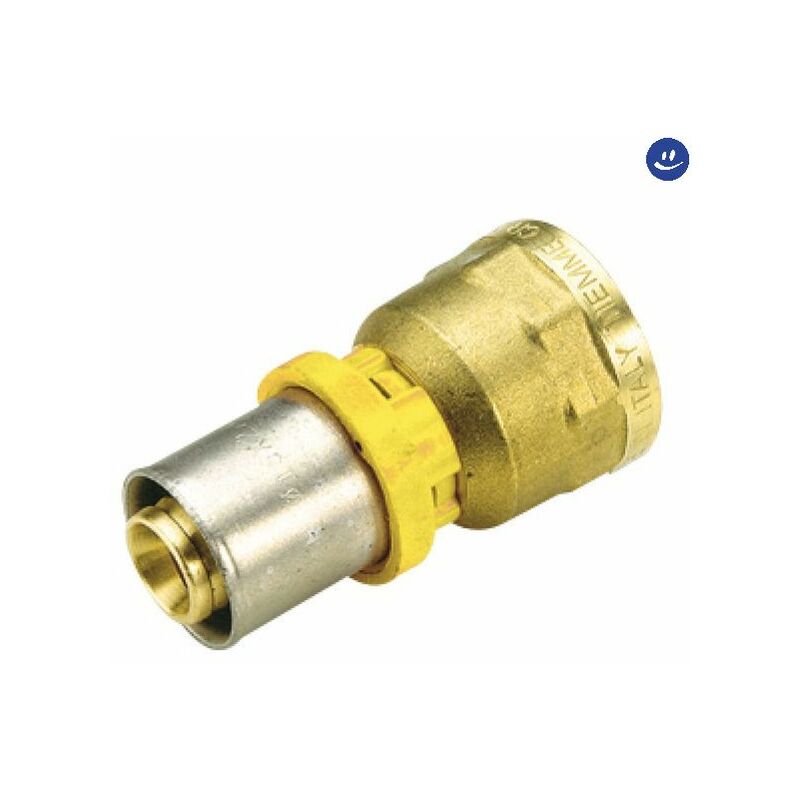 foto del prodotto tiemme raccordo diritto femmina per tubo multistrato a pressare per gas modello al cobrapex 1 26