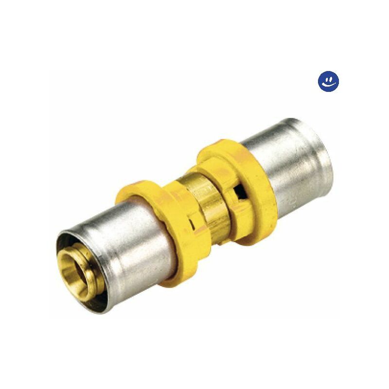 foto del prodotto tiemme raccordo diritto intermedio per tubo multistrato a pressare per gas modello al cobrapex 32