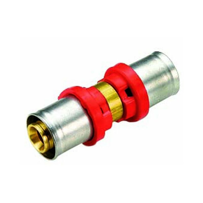 foto del prodotto tiemme raccordo diritto intermedio ridotto per tubo multistrato a pressare modello al cobrapex 26x20 raccorderie spa