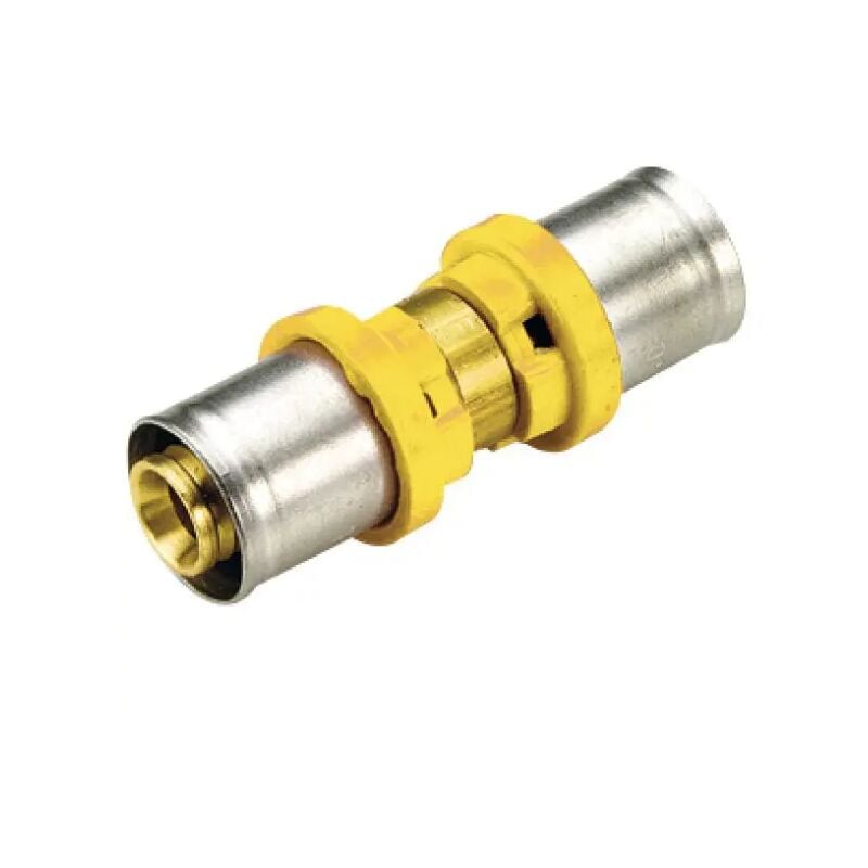 foto del prodotto tiemme raccordo diritto intermedio ridotto per tubo multistrato a pressare per gas serie 2651 20x2 16x2
