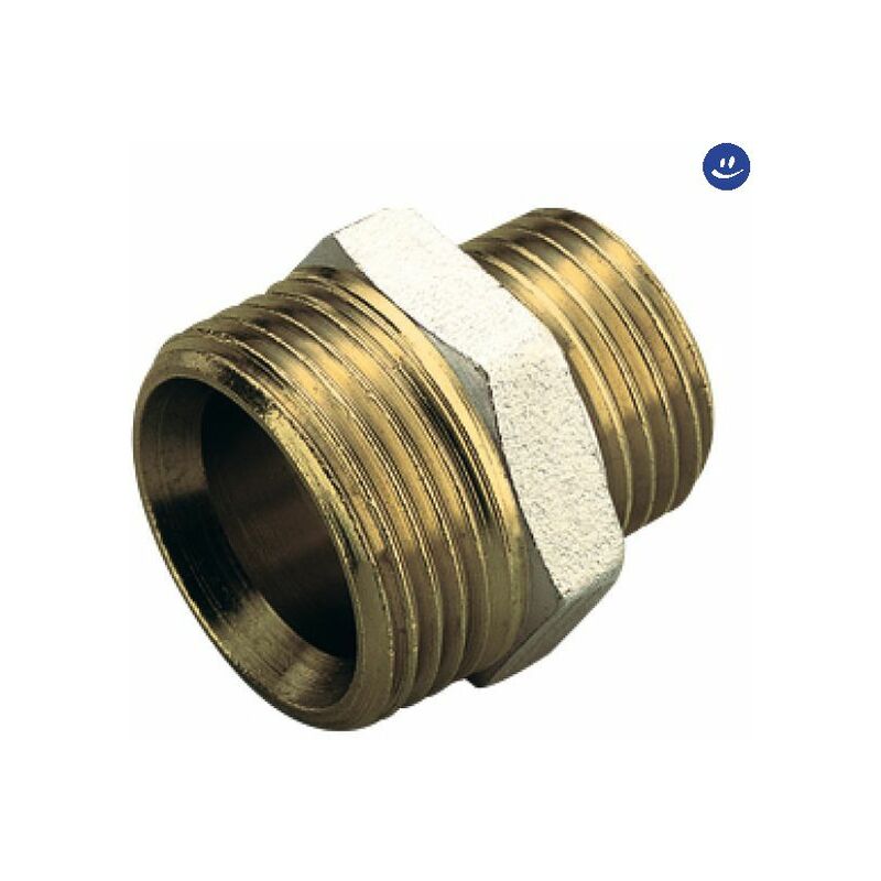foto del prodotto tiemme raccordo diritto maschio in ottone giallo modello waterblock gn 1 2x3 4 18
