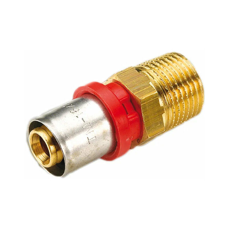 foto del prodotto tiemme raccordo diritto niples maschio 1 2 20 multistrato a pressare serie compact