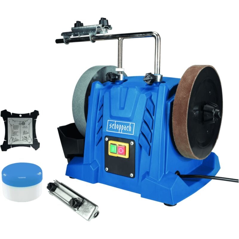 foto del prodotto tiger 5000s scheppach rettificatrice ad acqua + dima universale 70 + pasta per pelare - 5903205901