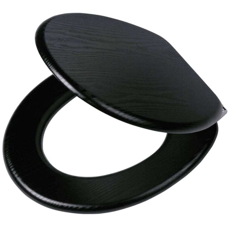 foto del prodotto tiger - sedile wc a chiusura morbida blackwash in mdf nero 252030746