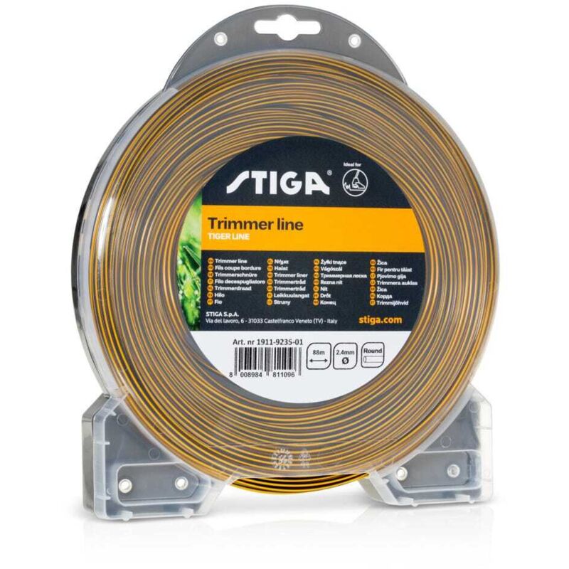 foto del prodotto tigre cordino per tagliabordi, lunghezza 87 m de, diametro 2,4 mm de, materiale laminato de rotondo, hilode nylon stiga