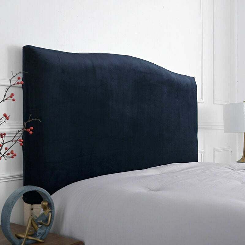 foto del prodotto tigrezy lablanc copri testiera elastico per testiera, 150 cm, per testiera 140 170 cm blu navy 
