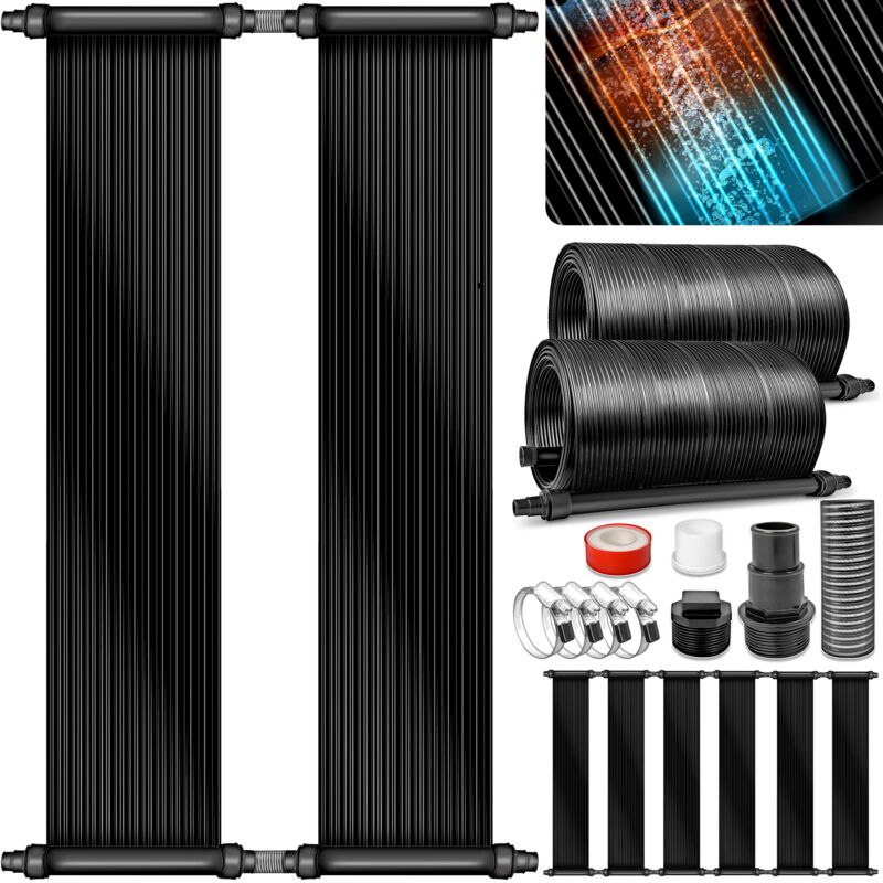 foto del prodotto tillvex set di pannelli solari per piscina 76 x 480 cm, riscaldamento solare, riscaldamento ecologico, set completo per piscina