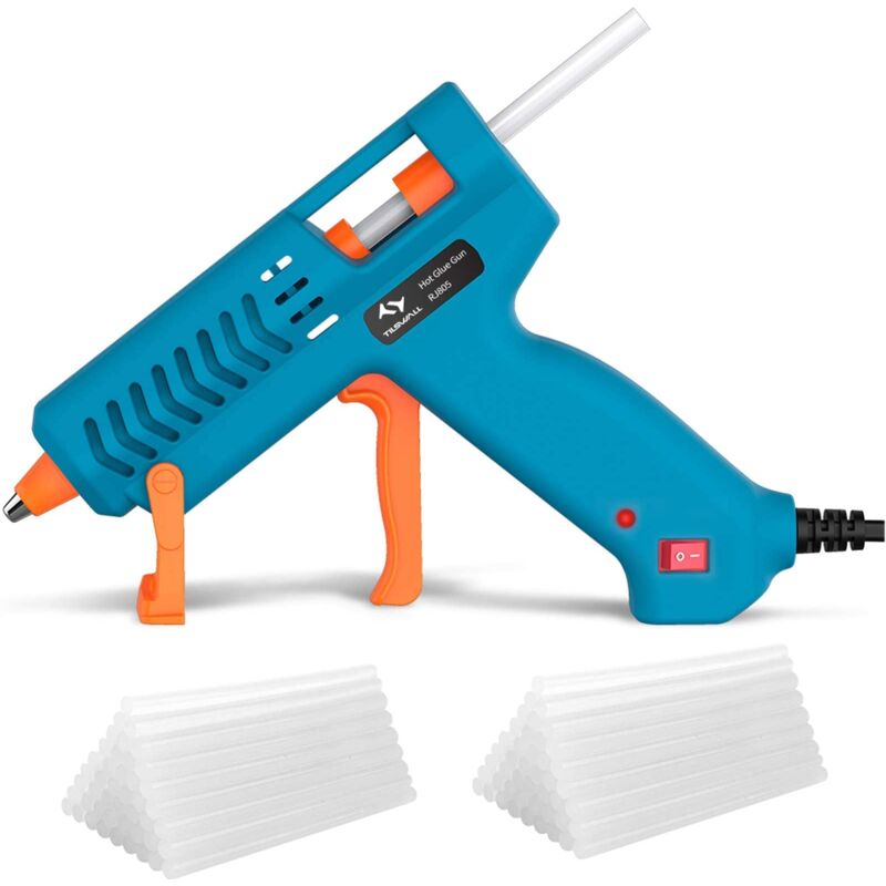 foto del prodotto tilswall pistola per colla a caldo 50w75 pezzi bastone di colla pistola per colla trasparente pistola per colla trasparente set di pistole per