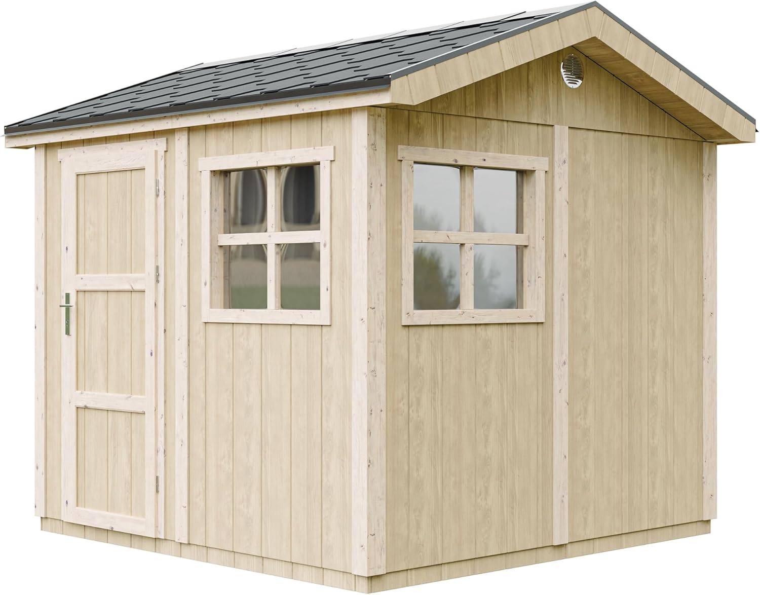 foto del prodotto timbela casetta da giardino di qualit premium 5,9 m h252x250x294 cm costruzione in pannelli lp smartside con pavimento e tegole bituminose