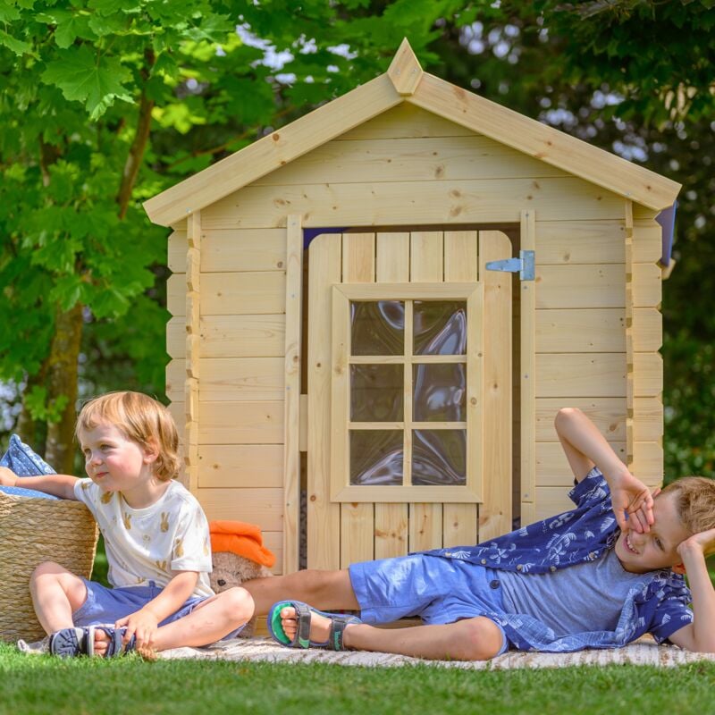 foto del prodotto timbela casetta per bambini in legno senza pavimento l111xl114xa121cm 0,9 m2 casette da giardino per bambini m570r 1 tetto rosso 