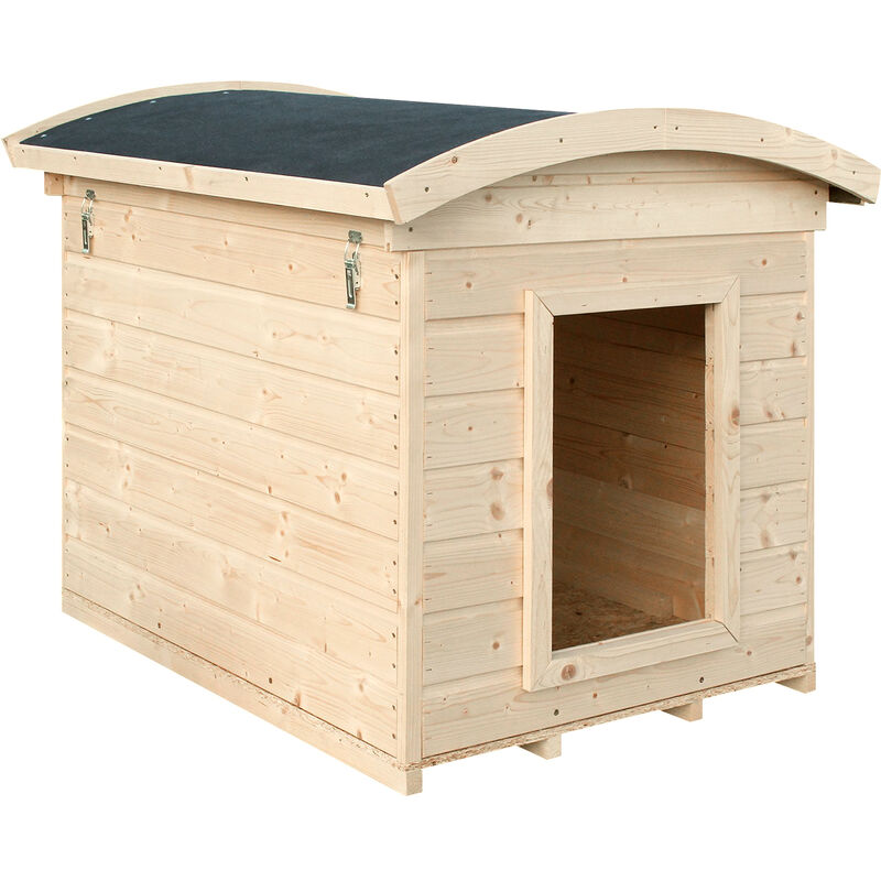foto del prodotto timbela cuccia per cani in legno da esterno 87 x 102 x h84 cm taglia s per cani di piccola taglia tetto staccabile m405 1