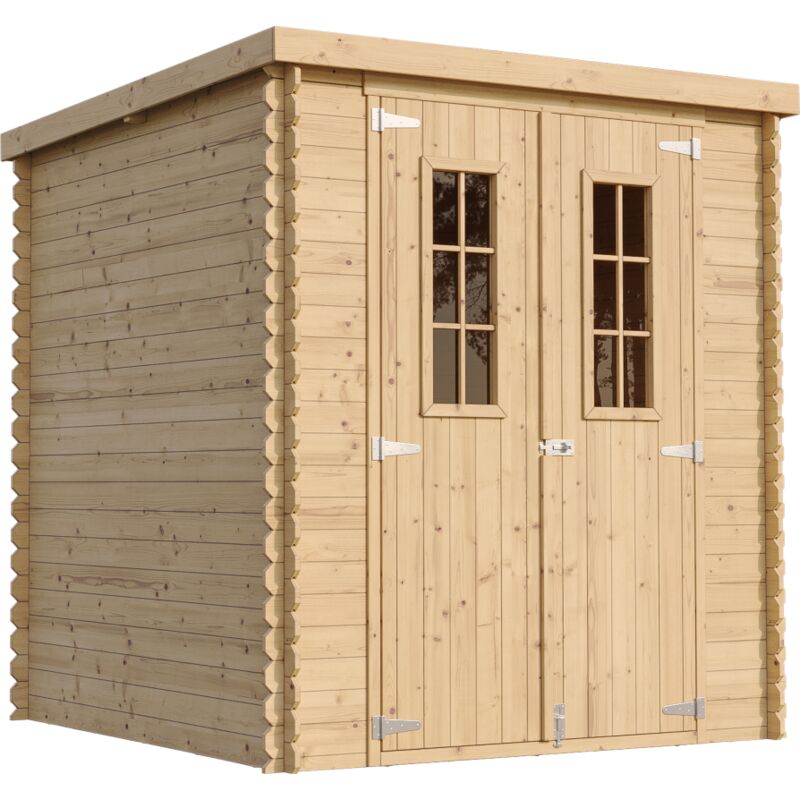 foto del prodotto timbela m309c m309g casetta da giardino in legno per esterni con pavimento trattato a200x204x204 cm 3.53 m2 piccola casetta in legno, rimessa