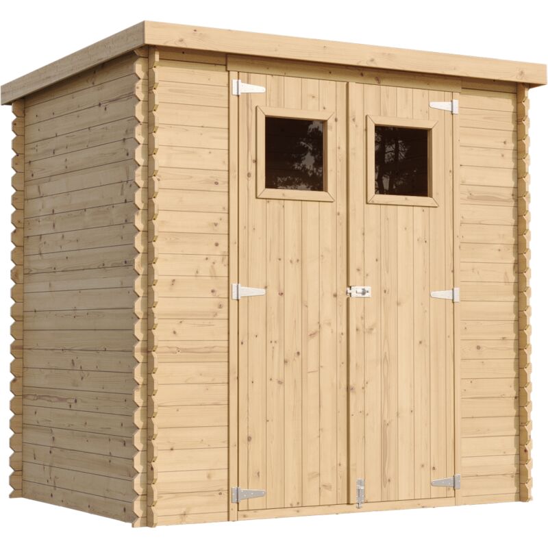 foto del prodotto timbela m311 m311g casetta da giardino in legno per esterni con pavimento trattato l204xl142xa200cm 2.22m2 piccola casetta in legno, rimessa