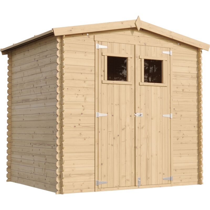 foto del prodotto timbela m369 m369g casetta da giardino in legno per esterni con pavimento trattato l226xl236xa218 cm 4,33 m2 piccola casetta in legno, rimessa