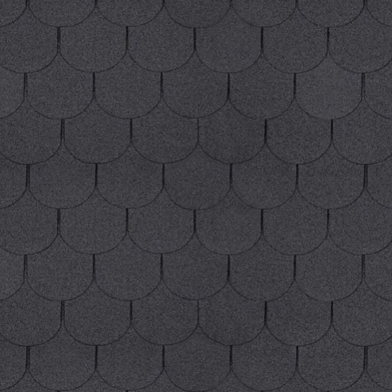 foto del prodotto timbela tegole bituminose beaver, copertura bituminosa di colore nero 3 m2 b black