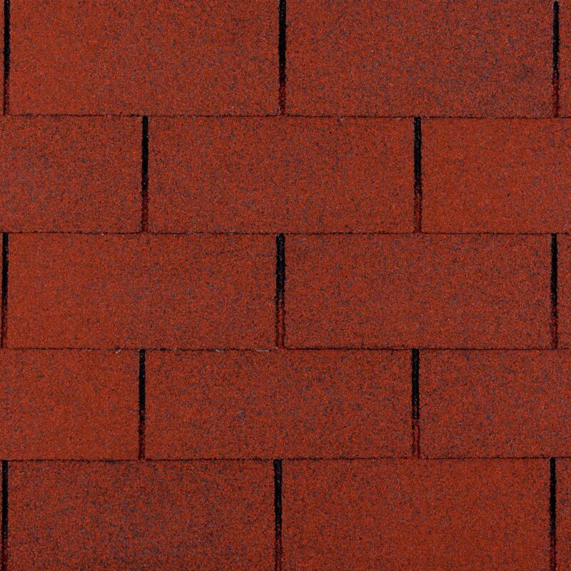 foto del prodotto timbela tegole bituminose trio, copertura bituminosa di colore rosso 3 m2 t red