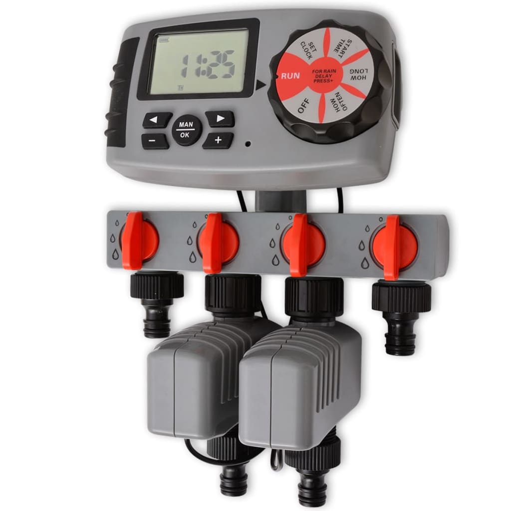 foto del prodotto timer automatico di irrigazione con 4 stazioni 3 v cod mxl 52494
