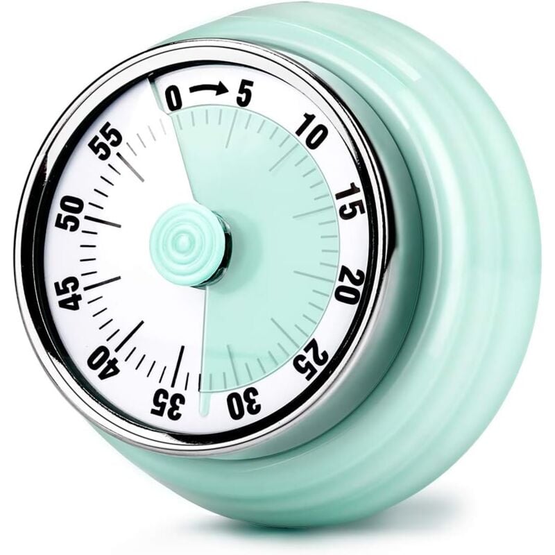 foto del prodotto timer da cucina, 60 minuti, meccanico, magnetico, senza batteria, con allarme da 72 db