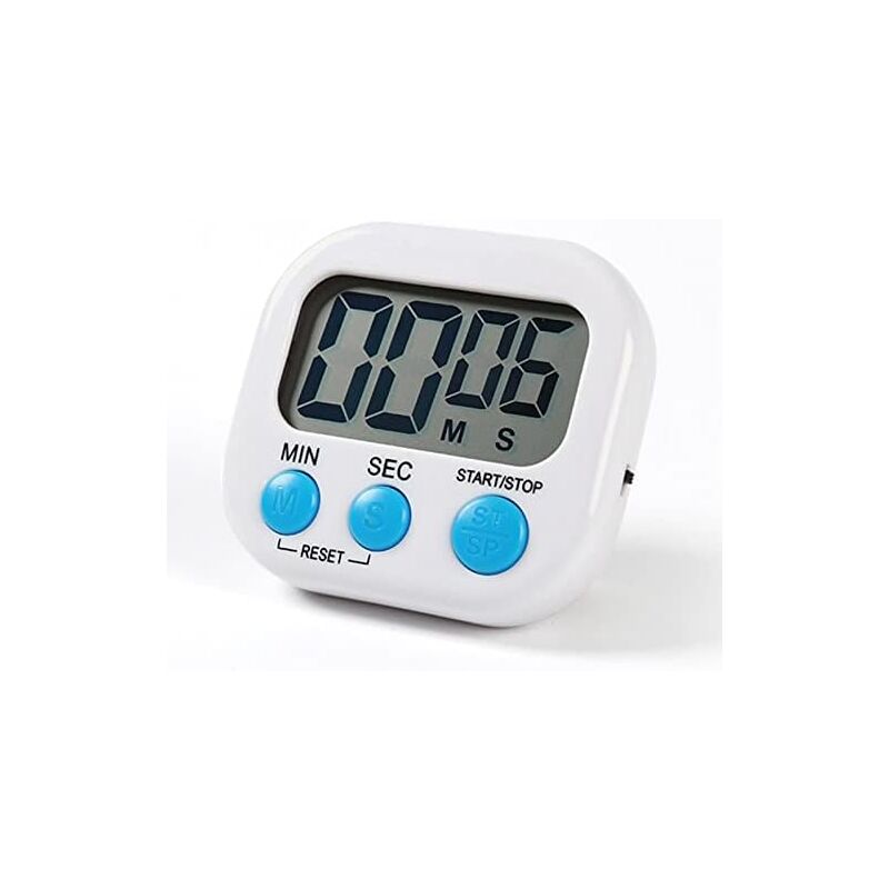 foto del prodotto timer da cucina magnetico con ampio display lcd, timer per cucinare, studiare, allarme forte e conto alla rovescia