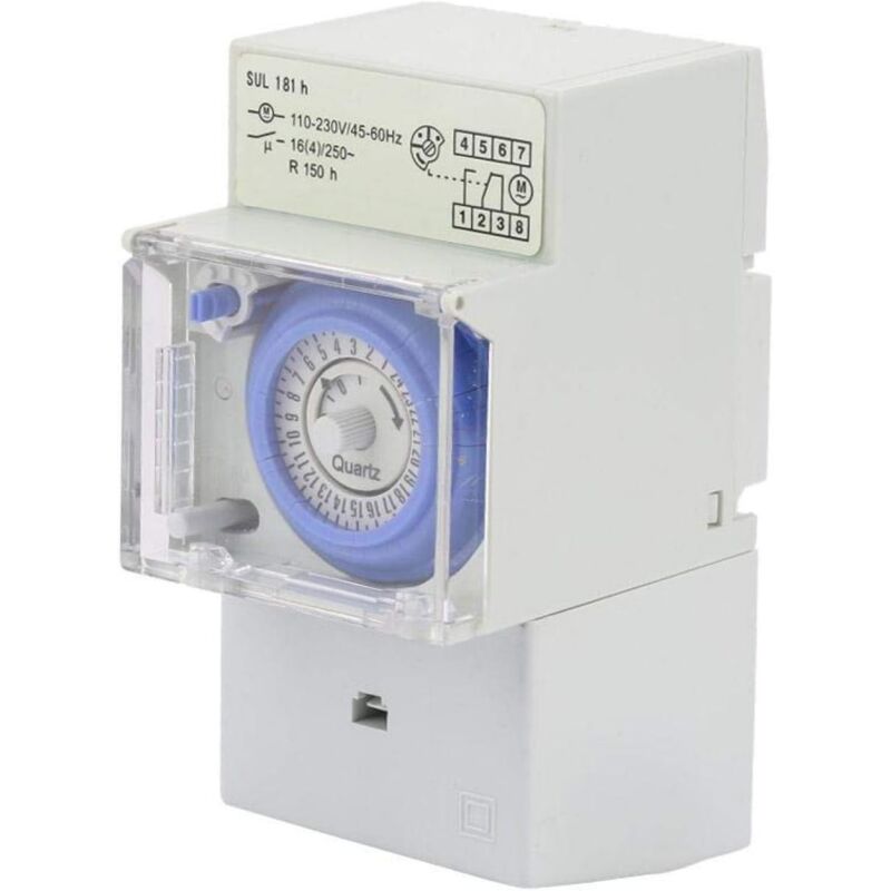 foto del prodotto timer di commutazione manuale automatico 24 ore analogico meccanico per applicazioni stradali