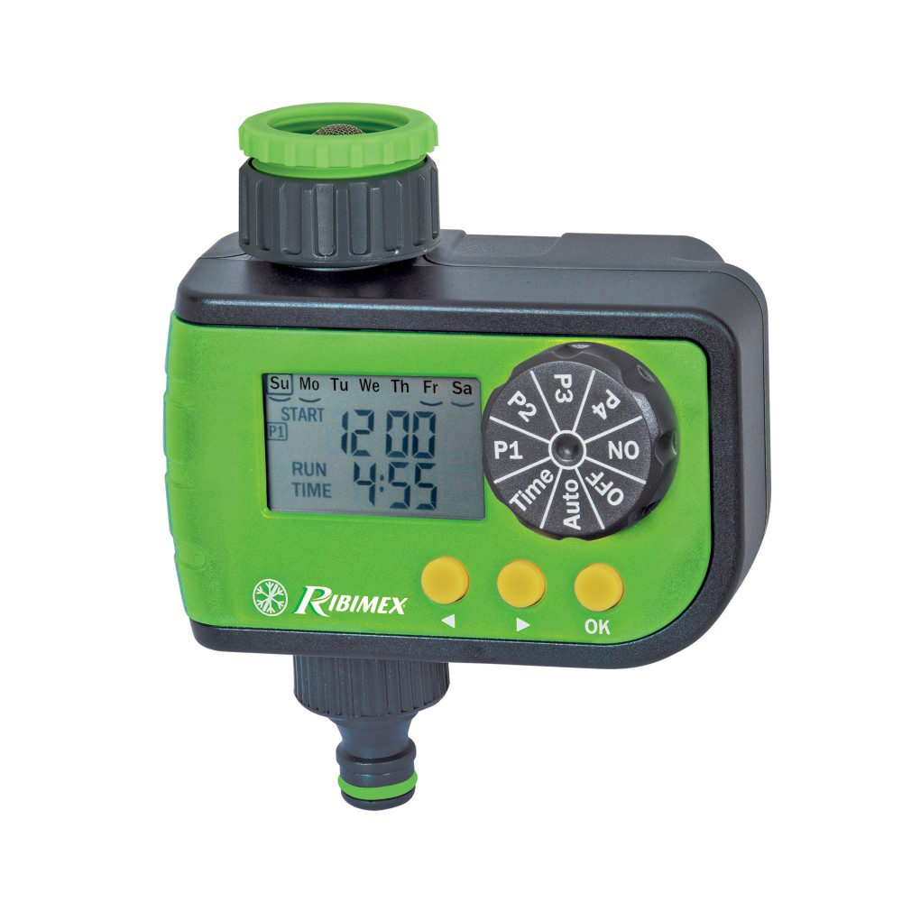 foto del prodotto timer digitale programmatore irrigazione giardino giardinaggio con raccordo ribimex